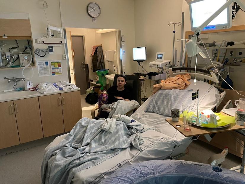 Victoria med gravid mage eller lugn miljö